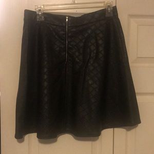 Black Faux leather skirt